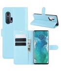 For Motorola Edge+ Litchi Texture Horizontal Flip Protective Case with Holder & Card Slots & Wallet(Blue)