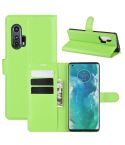 For Motorola Edge+ Litchi Texture Horizontal Flip Protective Case with Holder & Card Slots & Wallet(Green)