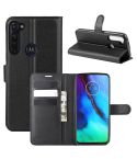 For Motorola Moto G Stylus Litchi Texture Horizontal Flip Protective Case with Holder & Card Slots & Wallet(Black)