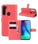 For Motorola Moto G Stylus Litchi Texture Horizontal Flip Protective Case with Holder & Card Slots & Wallet(Red)