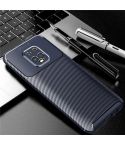 For Xiaomi Redmi 10X 5G Carbon Fiber Texture Shockproof TPU Case(Blue)