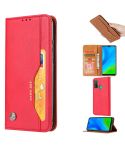 For Huawei P Smart 2020 Knead Skin Texture Horizontal Flip Leather Case with Photo Frame & Holder & Card Slots & Wallet(Red)