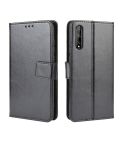 For Huawei P Smart S/Y8p/Enjoy 10S Retro Crazy Horse Texture Horizontal Flip Leather Case , with Holder & Card Slots & Photo Frame(Black)