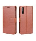 For Huawei P Smart S/Y8p/Enjoy 10S Retro Crazy Horse Texture Horizontal Flip Leather Case , with Holder & Card Slots & Photo Frame(Brown)