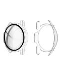 For Huawei watch GT2 46MM oil-injected PC Shell +9H Tempered Glass Film Integrated Protective Shell(Transparent)