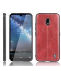 For Nokia 2.2 Shockproof Sewing Cow Pattern Skin PC + PU + TPU Case(Red)