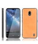 For Nokia 2.2 Shockproof Sewing Cow Pattern Skin PC + PU + TPU Case(Orange)