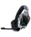 ONIKUMA K20 PS4 Surround Sound Bass PC Gamer Headphone with Microphone, RGB Light(Red Gray)