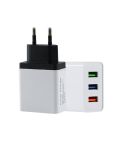 2A 3 USB PortsTravel Charger, EU Plug(Black)