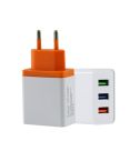 2A 3 USB PortsTravel Charger, EU Plug(Orange)