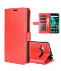For TCL 10 Pro R64 Texture Single Horizontal Flip Protective Case with Holder & Card Slots & Wallet& Photo Frame(Red)