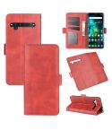 For TCL 10 Pro Dual-side Magnetic Buckle Horizontal Flip Leather Case with Holder & Card Slots & Wallet(Red)