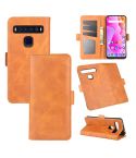 For TCL 10L Dual-side Magnetic Buckle Horizontal Flip Leather Case with Holder & Card Slots & Wallet(Yellow)