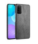 For Huawei Honor 30 Youth/Honor 30 Lite Shockproof Crocodile Texture PC + PU Case(Black)
