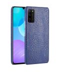 For Huawei Honor 30 Youth/Honor 30 Lite Shockproof Crocodile Texture PC + PU Case(Blue)