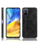 For Huawei Honor X10 Max 5G Shockproof Sewing Cow Pattern Skin PC + PU + TPU Case(Black)