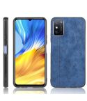 For Huawei Honor X10 Max 5G Shockproof Sewing Cow Pattern Skin PC + PU + TPU Case(Blue)