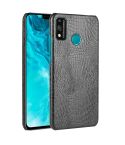 For Huawei Honor 9X Lite Shockproof Crocodile Texture PC + PU Case(Black)