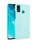 For Huawei Honor 9X Lite Shockproof Crocodile Texture PC + PU Case(Light green)