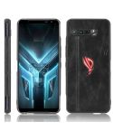For Asus ZS661KS/ ROG Phone 3 Strix Shockproof Sewing Cow Pattern Skin PC + PU + TPU Case(Black)