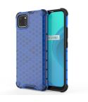 For OPPO Realme C15 Shockproof Honeycomb PC + TPU Case(Blue)
