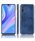 For Huawei P Smart S Shockproof Litchi Texture PC + PU Case(Blue)