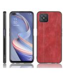 For Oppo Reno4 Z 5G/A92S Shockproof Sewing Cow Pattern Skin PC + PU + TPU Case(Red)