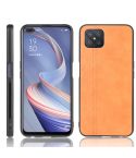 For Oppo Reno4 Z 5G/A92S Shockproof Sewing Cow Pattern Skin PC + PU + TPU Case(Orange)