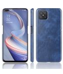 For Oppo Reno4 Z 5G/A92S Shockproof Litchi Texture PC + PU Case(Blue)