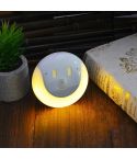USB Charging Light & Human Body Sensing Control Smile Magnetic Night Light(Warm white light)