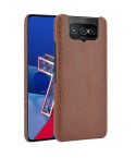 For Asus Zenfone 7 ZS670KS/ 7 Pro ZS671KS Shockproof Crocodile Texture PC + PU Case(Brown)