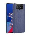 For Asus Zenfone 7 ZS670KS/ 7 Pro ZS671KS Shockproof Crocodile Texture PC + PU Case(Blue)