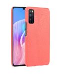 For Huawei Enjoy Z/Enjoy 20 Pro Shockproof Crocodile Texture PC + PU Case(Red)