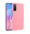 For Huawei Enjoy Z/Enjoy 20 Pro Shockproof Crocodile Texture PC + PU Case(Pink)