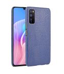 For Huawei Enjoy Z/Enjoy 20 Pro Shockproof Crocodile Texture PC + PU Case(Blue)
