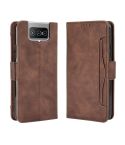 For Asus Zenfone 7 ZS670KS/Zenfone 7 Pro ZS671KS Wallet Style Skin Feel Calf Pattern Leather Case ,with Separate Card Slot(Brown)