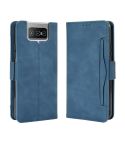 For Asus Zenfone 7 ZS670KS/Zenfone 7 Pro ZS671KS Wallet Style Skin Feel Calf Pattern Leather Case ,with Separate Card Slot(Blue)