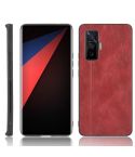 For Vivo iQOO 5 Pro 5G Shockproof Sewing Cow Pattern Skin PC + PU + TPU Case(Red)