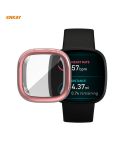 For Fitbit Versa 3 / Fitbit Sense ENKAY Hat-Prince ENK-AC8208 Full Coverage Electroplate TPU Soft Case(Pink)