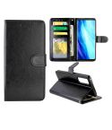 For OPPO Reno4 Pro(4G) Crazy Horse Texture Leather Horizontal Flip Protective Case with Holder & Card Slots & Wallet & Photo Frame(Black)