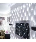 4x6m 672 LEDs Waterproof Fishing Net Lights Curtain String Lights Fairy Wedding Party Holiday Decoration Lamps 220V, EU Plug(White Light)