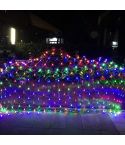 4x6m 672 LEDs Waterproof Fishing Net Lights Curtain String Lights Fairy Wedding Party Holiday Decoration Lamps 220V, EU Plug(Colorful Light)