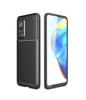 For Xiaomi Mi 10T Carbon Fiber Texture Shockproof TPU Case(Black)