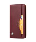 Knead Skin Texture Horizontal Flip Leather Case for Huawei Nova 3e / P20 Lite, with Photo Frame & Holder & Card Slots & Wallet(Wine Red)