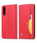 Knead Skin Texture Horizontal Flip Leather Case for Huawei P20 Pro, with Photo Frame & Holder & Card Slots & Wallet(Red)