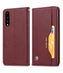 Knead Skin Texture Horizontal Flip Leather Case for Huawei P20 Pro, with Photo Frame & Holder & Card Slots & Wallet(Wine Red)