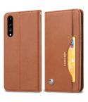 Knead Skin Texture Horizontal Flip Leather Case for Huawei P20 Pro, with Photo Frame & Holder & Card Slots & Wallet(Brown)
