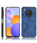 For Huawei Y9a Shockproof Sewing Cow Pattern Skin PC + PU + TPU Case(Blue)
