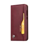 Knead Skin Texture Horizontal Flip Leather Case for Huawei Honor 9 Lite / Honor 9i, with Photo Frame & Holder & Card Slots & Wallet(Wine Red)