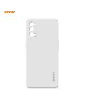 For OPPO Reno4 ENKAY ENK-PC073 Hat-Prince Liquid Silicone Straight Edge Shockproof Protective Case(White)